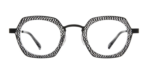 OGI DINKY TOWN Eyeglasses / Size 43 / Black Crystal Vertigo