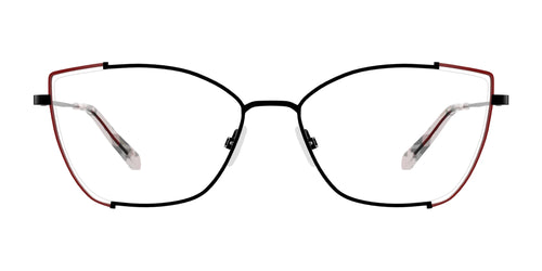 Red Rose DOMENICA Eyeglasses / Size 55 / Black Red