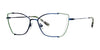 Red Rose DOMENICA Eyeglasses | Size 55 / Blue Green
