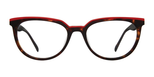 OGI EYE ROLL Eyeglasses / Size 52 / Red Tortoise