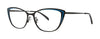 OGI Flurries Eyeglasses / Black / Teal / Size 54