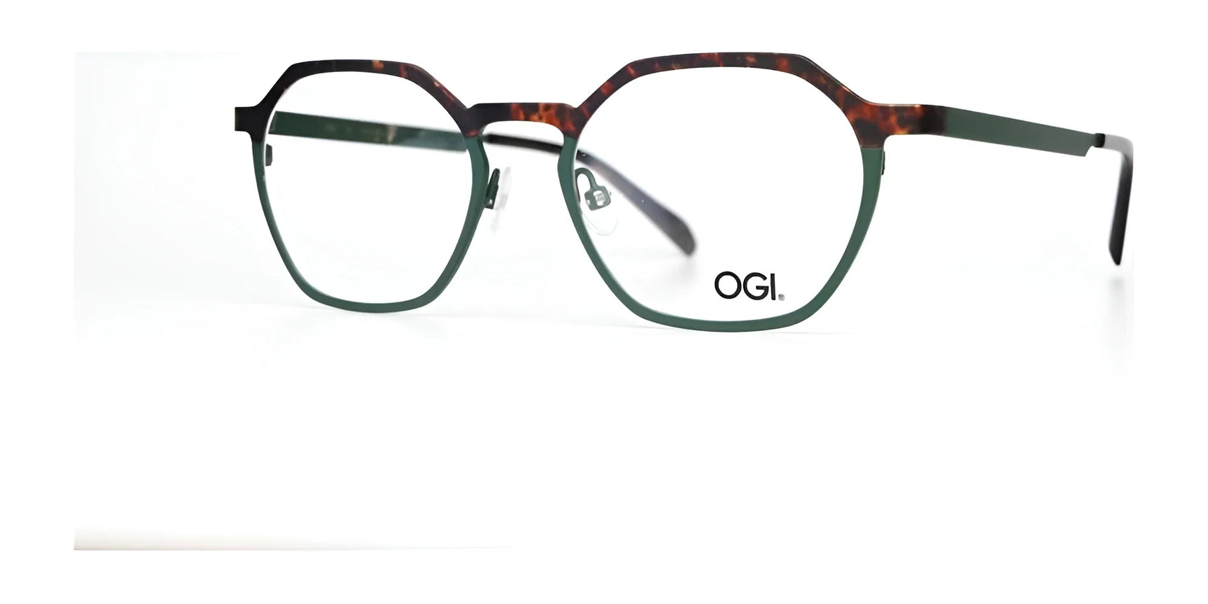 OGI GREAT LAKES Eyeglasses Tortoise Green Split