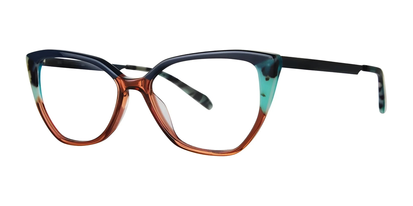 OGI HEY GUYS Eyeglasses Turquoise Navy Crunch