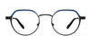 OGI HOGWASH Eyeglasses | Size 46 / Matte Black Blue Velour