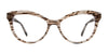 OGI HOT DISH Eyeglasses | Size 54 / Green Lines Matte