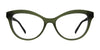 OGI HOT DISH Eyeglasses | Size 54 / Green Lines Matte