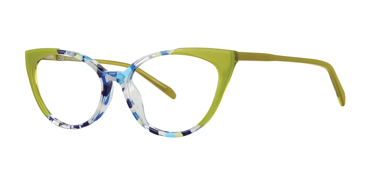 OGI Kids KRUM KAKE Eyeglasses Navy Lime Crackle