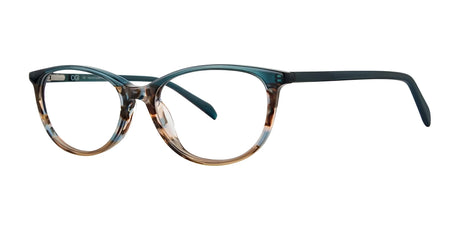 OGI Kids TAKE A PEEK Eyeglasses Teal Feathers