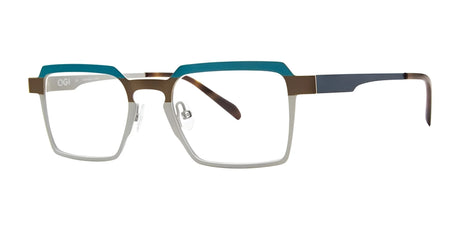 OGI MANY THANKS Eyeglasses Teal Brown Hues