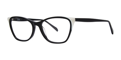 OGI MUAH Eyeglasses / Size 53 / Black And White Ivory