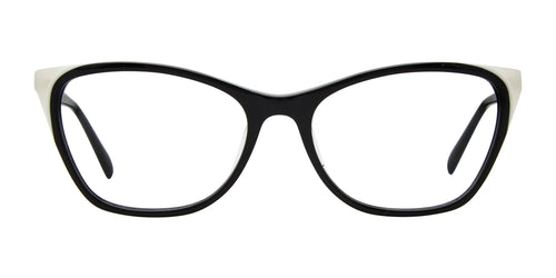 OGI MUAH Eyeglasses / Size 53 / Black And White Ivory