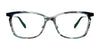 OGI MY OH MY Eyeglasses | Size 55 / Blue Brown Waves