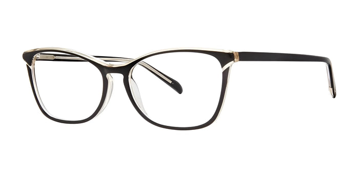 OGI NEED A PUSH Eyeglasses | Size 54 / Black / Ivory Crystal