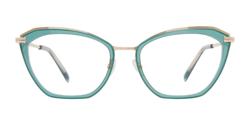 OGI PIECE OF PIE Eyeglasses / Size 53 / Emerald / Rose Gold
