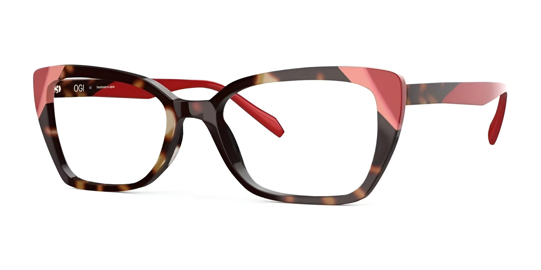 OGI SCULPTURE GARDEN Eyeglasses Red Coral Tortoise