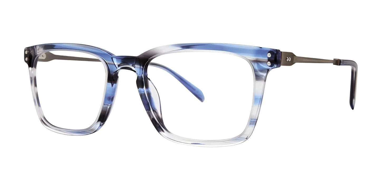 OGI SLAPSHOT Eyeglasses Blue Grey Horn