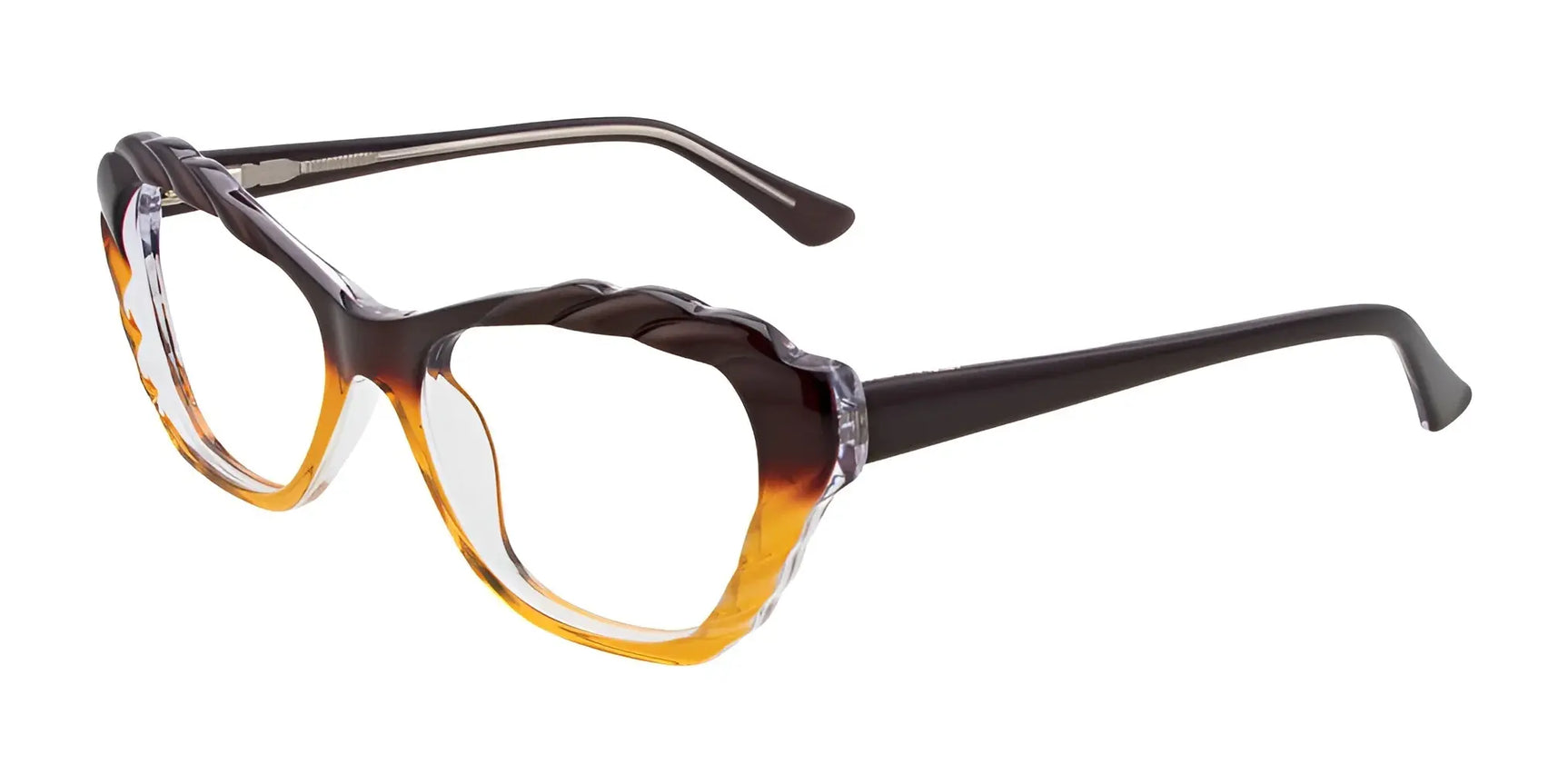 Paradox P5001 Eyeglasses Dark & Light Brown & Crystal