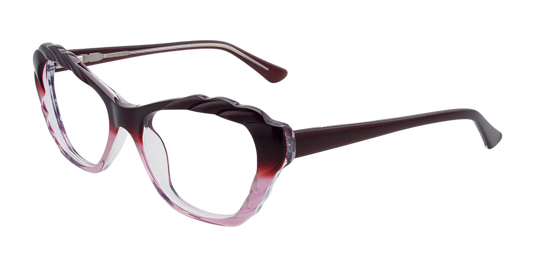 Paradox P5001 Eyeglasses Dark & Light Pink & Crystal