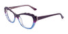 Paradox P5001 Eyeglasses | Size 52 / Violet & Light Blue & Crystal