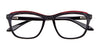 Paradox P5002 Eyeglasses | Size 52 / Black & Red
