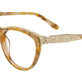Marbled Brown & Clear/Shiny Gold