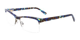 Paradox P5017 Eyeglasses Blue & Yellow & Dark Brown