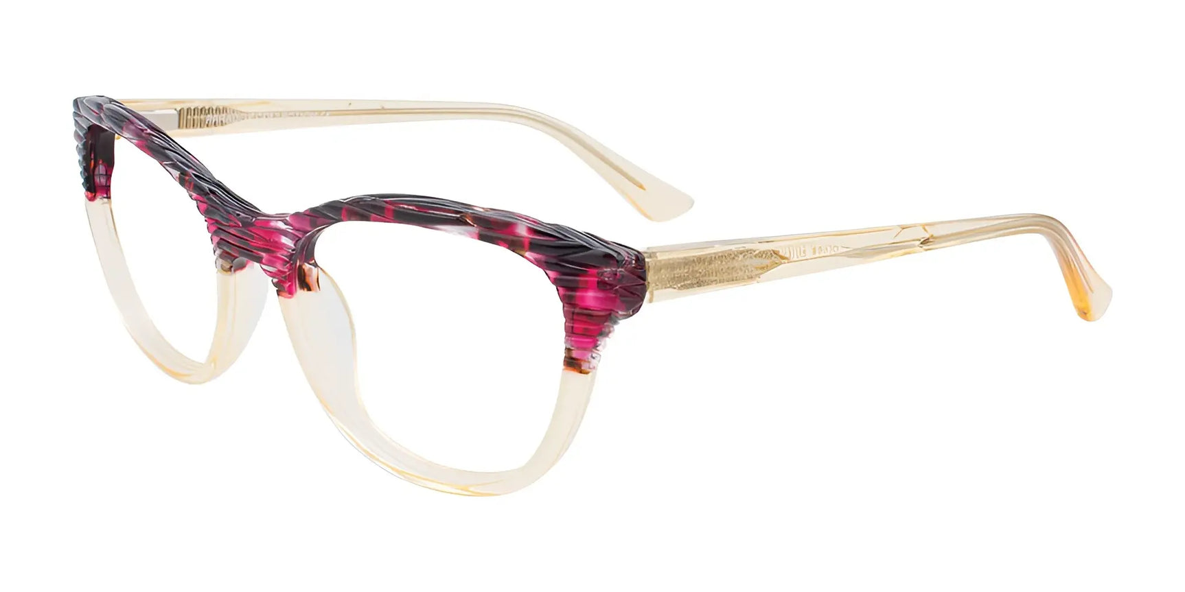 Paradox P5030 Eyeglasses Dark Brown & Raspberry Marb & Light Crystal Yellow