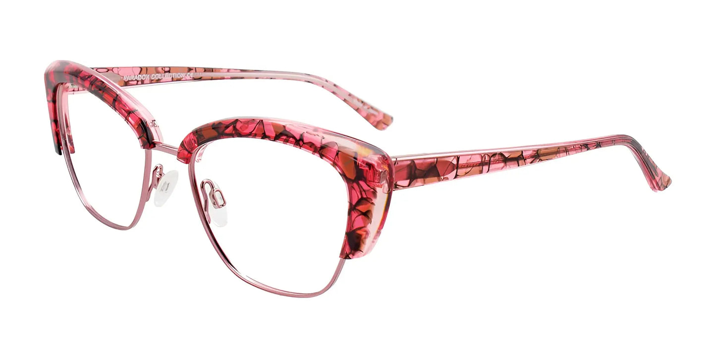 Paradox P5041 Eyeglasses Shiny Light Pink & Pink Crystal & Brown