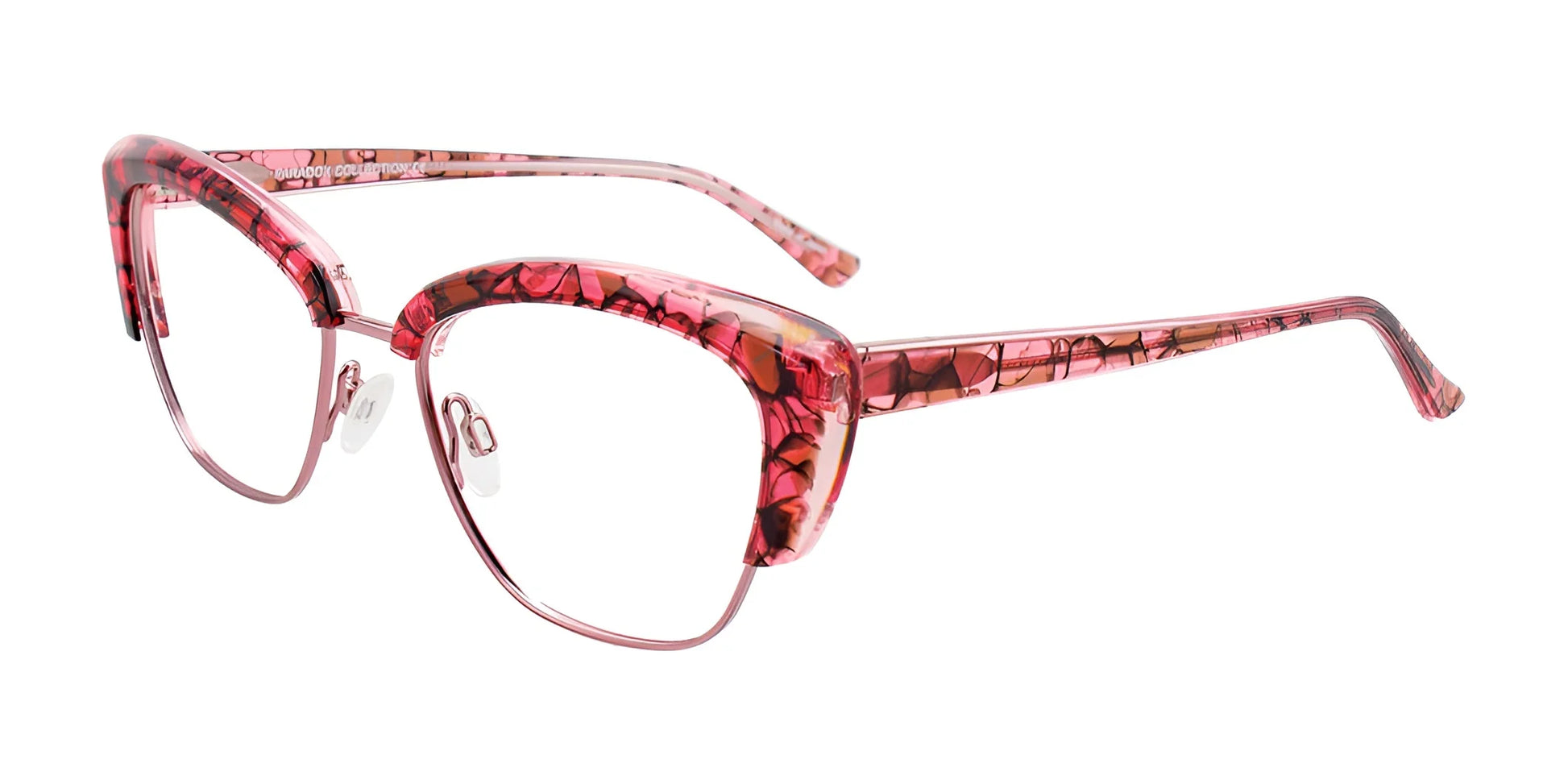Paradox P5041 Eyeglasses Shiny Light Pink & Pink Crystal & Brown
