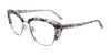 Paradox P5041 Eyeglasses | Size 52 / Shiny Steelblue & Blue Crystal & Black