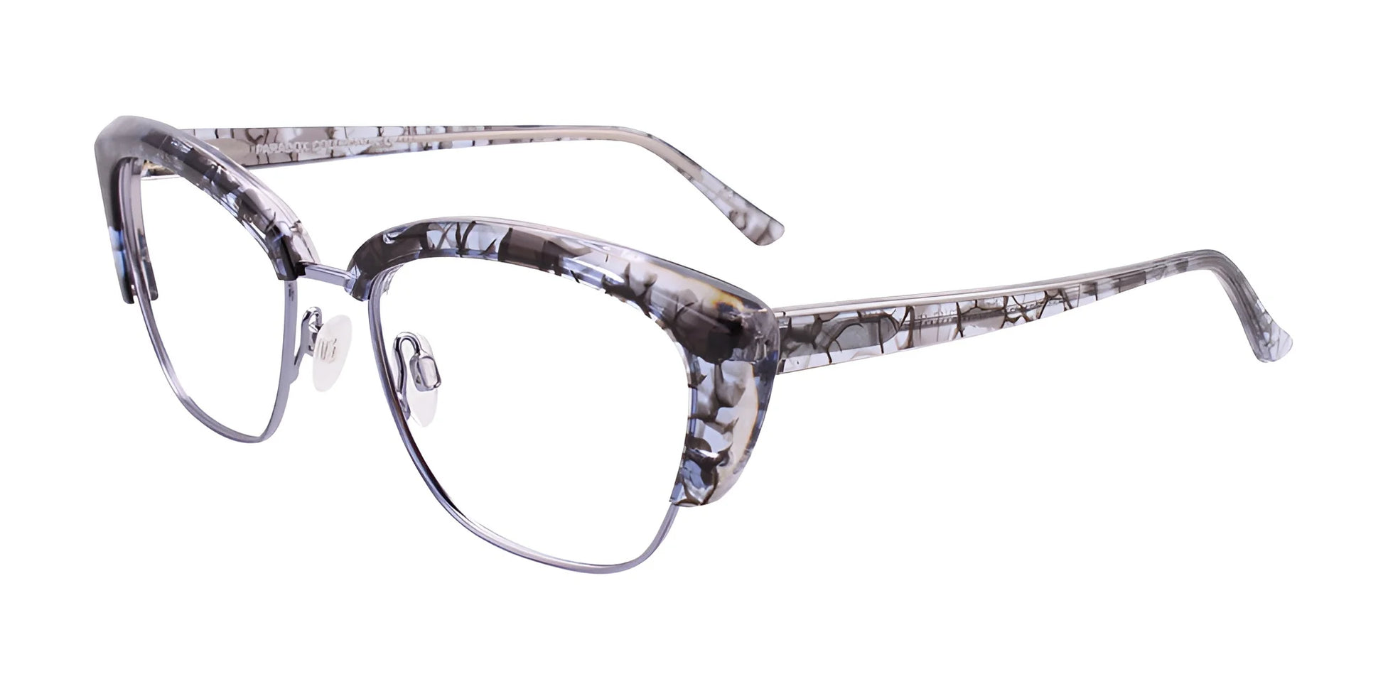 Paradox P5041 Eyeglasses Shiny Steelblue & Blue Crystal & Black
