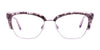Paradox P5041 Eyeglasses | Size 52 / Shiny Light Pink & Pink Crystal & Brown