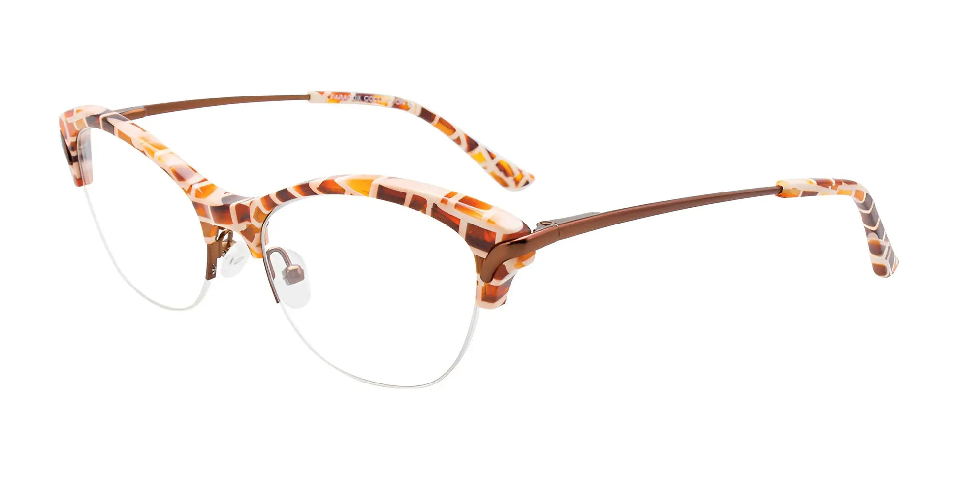 Paradox P5043 Eyeglasses Brown & White