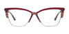 Paradox P5047 Eyeglasses | Size 54 / Marbled Brown & Red & Steel