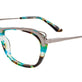 Shiny Grey & Turquoise Marbled