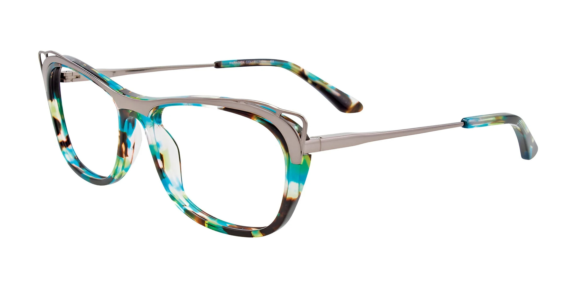 Paradox P5049 Eyeglasses Shiny Grey & Turquoise Marbled