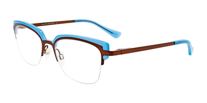 Paradox P5054 Eyeglasses Satin Dark Brown & Blue