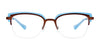 Paradox P5054 Eyeglasses | Size 50 / Satin Burgundy & Grey Crystal