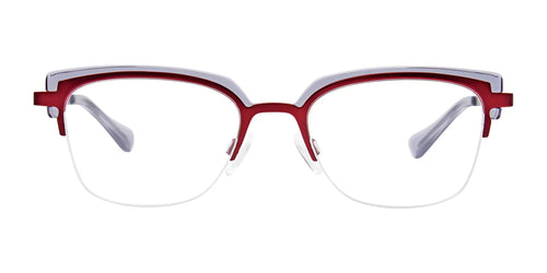 Paradox P5054 Eyeglasses / Size 50 / Satin Burgundy & Grey Crystal