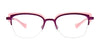 Paradox P5054 Eyeglasses | Size 50 / Satin Burgundy & Grey Crystal