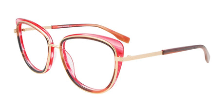 Paradox P5062 Eyeglasses Red Marbled & Gold & Brown Marbled