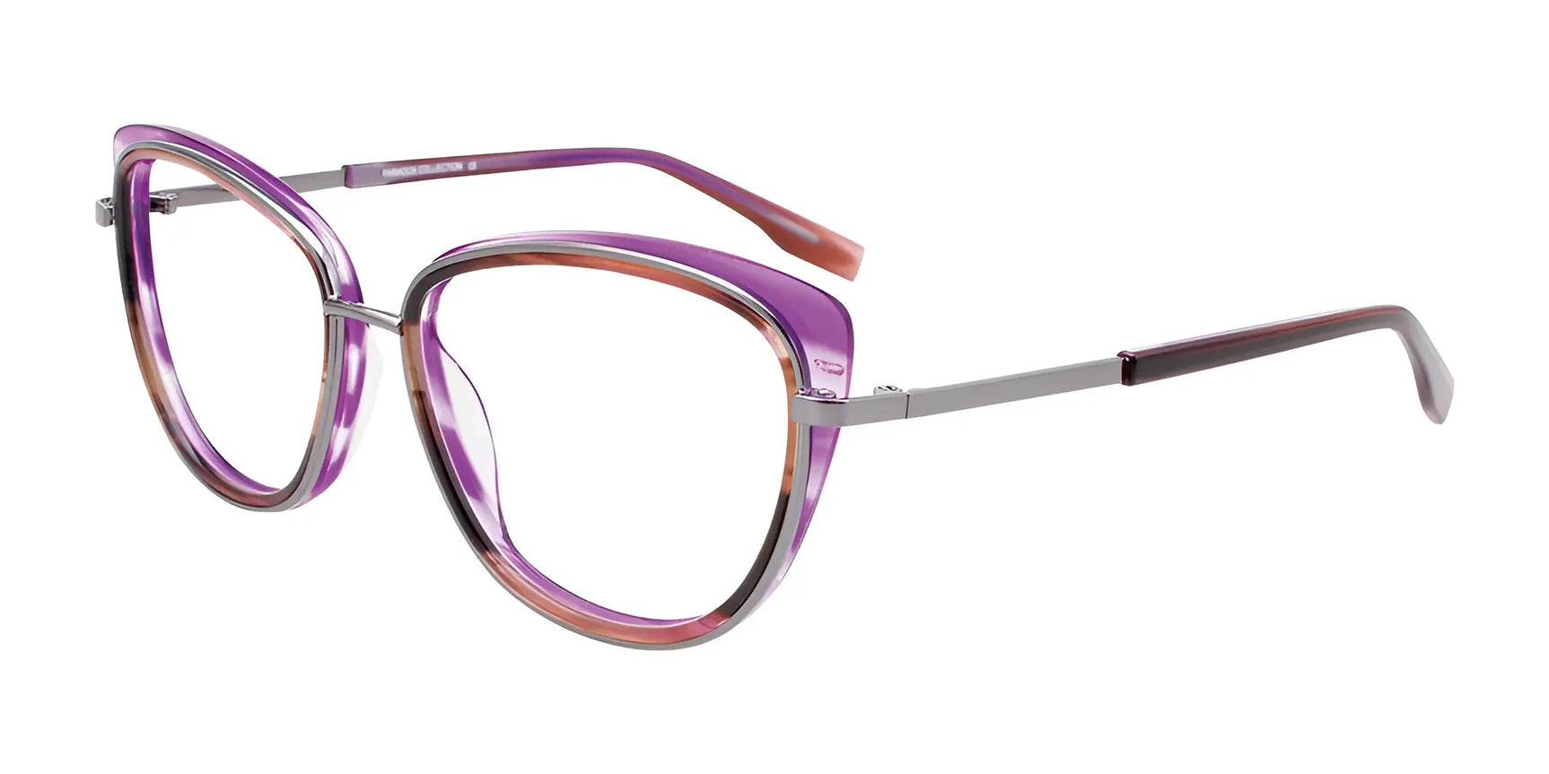 Paradox P5062 Eyeglasses Purple Marbled & Gunmetal & Brown Marbled