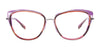 Paradox P5062 Eyeglasses | Size 53 / Blue Marbled & Light Blue & Brown Marbled