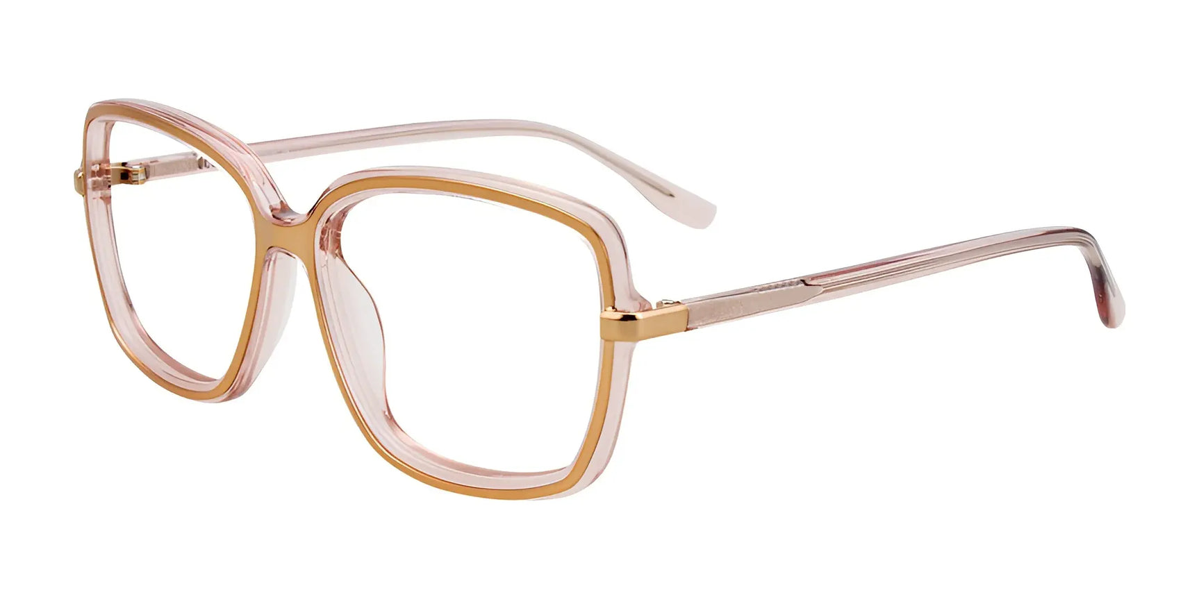 Paradox P5063 Eyeglasses Beige Crystal & Gold