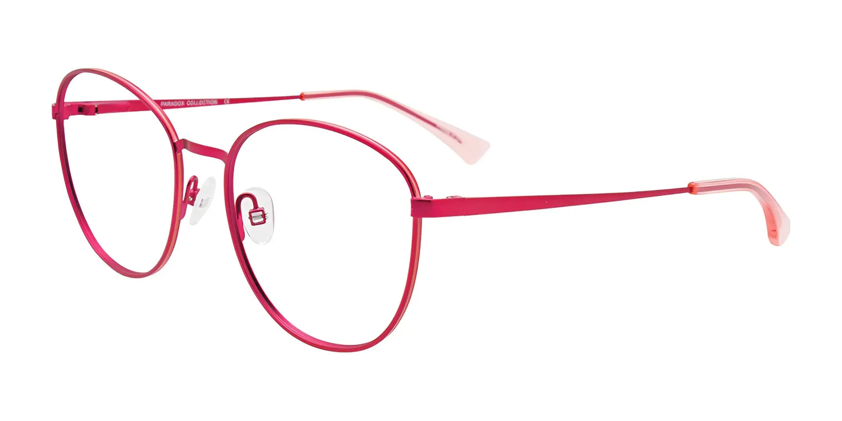 Paradox P5065 Eyeglasses Satin Dark Pink & Salmon