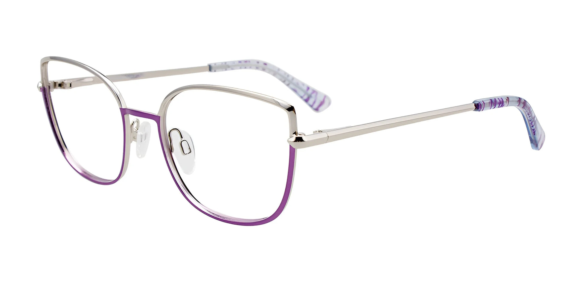 Paradox P5069 Eyeglasses Shiny Purple & Silver