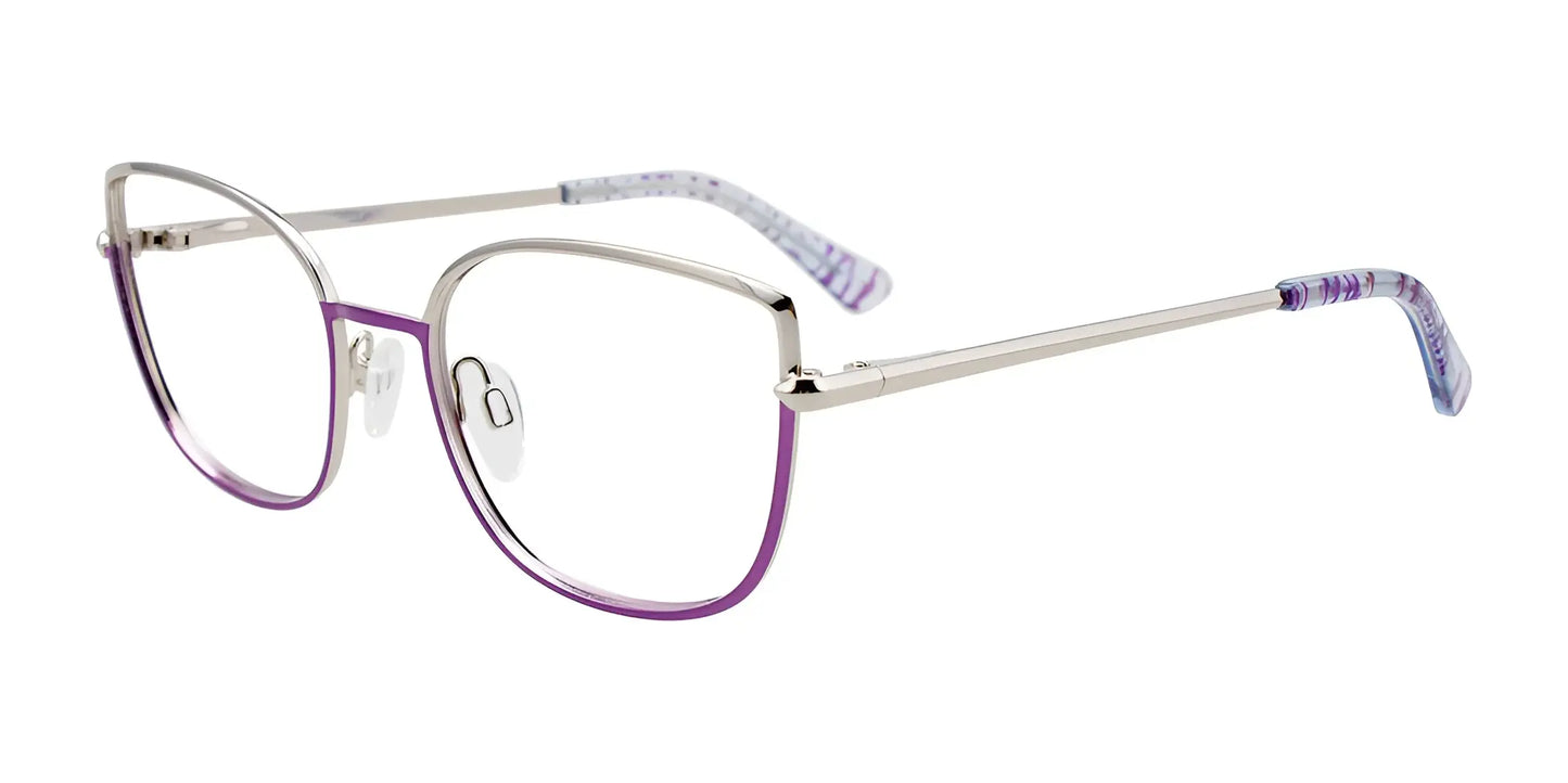 Paradox P5069 Eyeglasses Shiny Purple & Silver