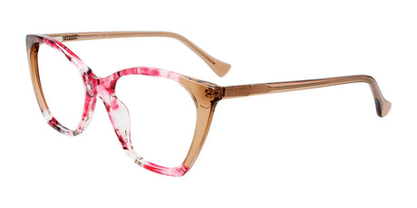 Paradox P5075 Eyeglasses Pink Marbled & Crystal Brown