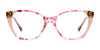 Paradox P5075 Eyeglasses | Size 52 / Brown Marbled & Crystal Coral