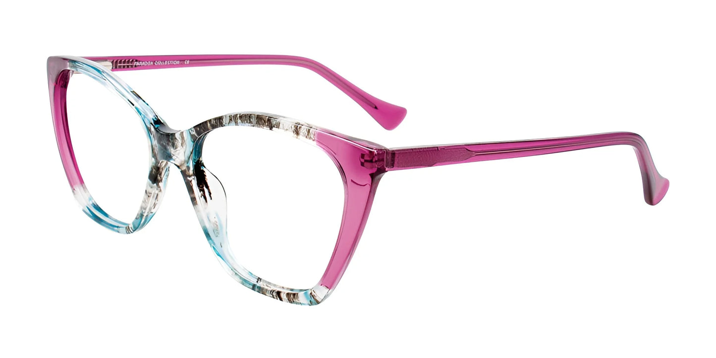 Paradox P5075 Eyeglasses Turquoise Marbled & Crystal Purple